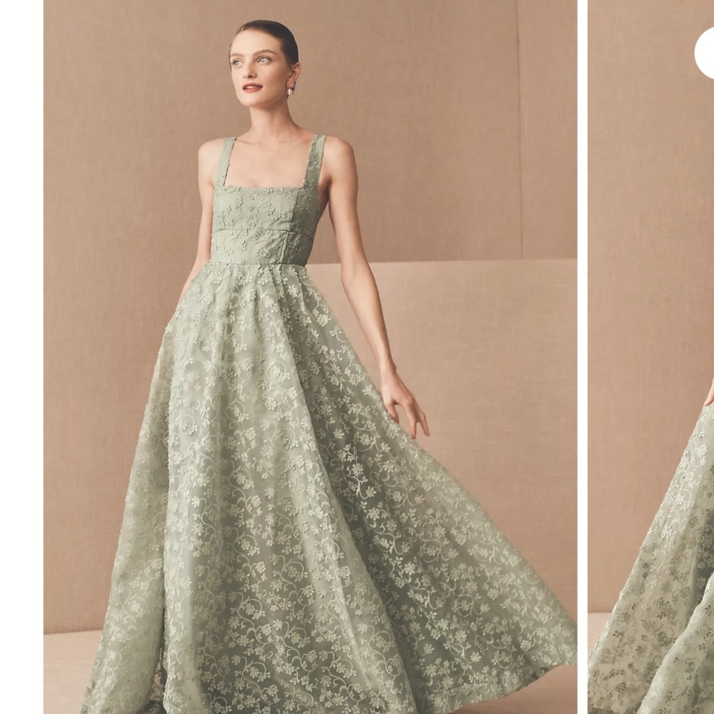 BHLDN Phoebe Embroidered Floral Organza Maxi Dress